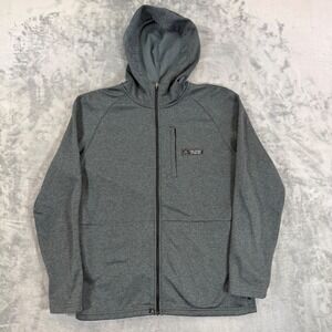 Coalatree Baseline Fleece Full Zip Hoodie Men's Small Gray Waffle p